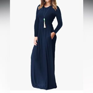 Elegant Navy Blue Maxi Dress